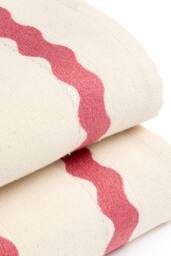 CHRISTY 'Take Away' Striped Heritage Style Compact Ultra-Light Beach Towel in Red - thumbnail 2