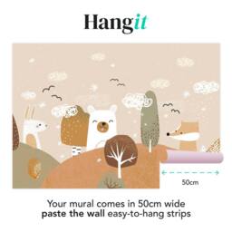 Superfresco Easy Scandi Animals Rust Print To Order 3m x 2.8m Mural in Beige - thumbnail 3