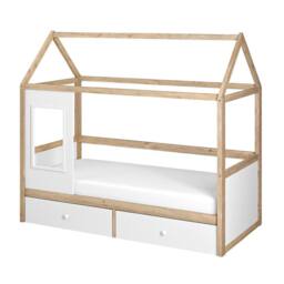 Flair Ted Play House Wooden Bed with Storage in White - Size: Single - thumbnail 5
