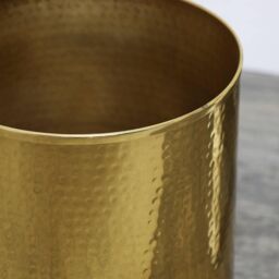 Melody Maison Metal Hammered Gold Storage Waste Bin - thumbnail 6