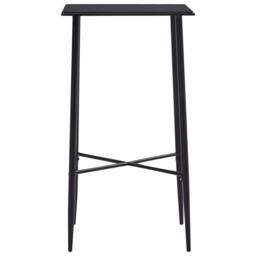 Berkfield Home Bar Table Black 60x60x111 cm MDF - Size: 60 x 60 x 111 cm - thumbnail 2