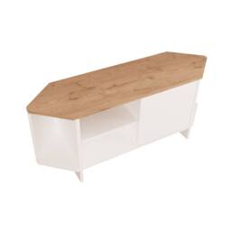 BIMOSSA Teo Corner TV Stand, Compact Unit for up to 50 inch TVs with Cabinet - thumbnail 5