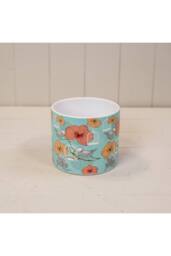 KDMD Teal & Multicolour Vintage Floral Bird Cage Pot - 11mm - thumbnail 2