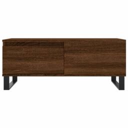 Berkfield Home Coffee Table Brown Oak 90x50x36.5 cm Engineered Wood - thumbnail 5