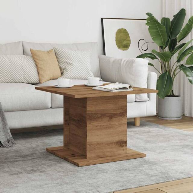 Berkfield Home Durable Coffee Table Artisan Oak 55.5x55.5x40 cm Engineered Wood in Brown - image 1