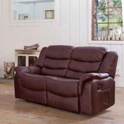 Artemis Home Almeira 2 Seat Recliner Sofa in Burgundy