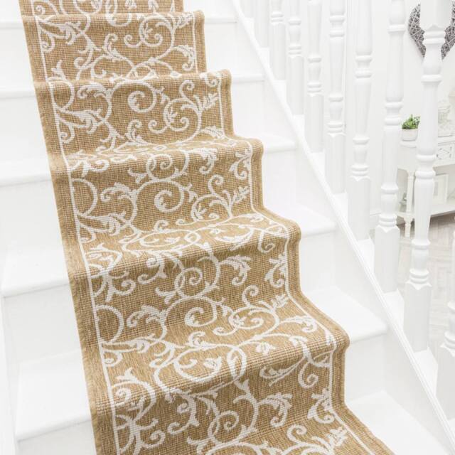 runrug Stair Runner Carpet - Reversible & Durable, 2mm - 'Ivy' in Brown - Size: 60 cm x 510 cm - image 1