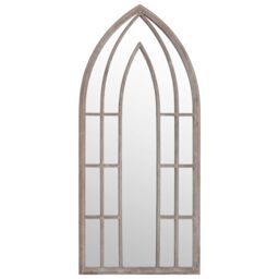 Berkfield Home Garden Mirror Sand 70x30 cm Iron for Outdoor Use in Beige - thumbnail 2