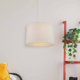 Lighting Collection Ivory Tappered Linen Shade D40Cm in Cream