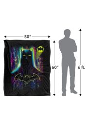 Batman Knight Lights Officially Licensed Silky Touch Super Soft Throw Blanket 152x127 cm in White - thumbnail 5