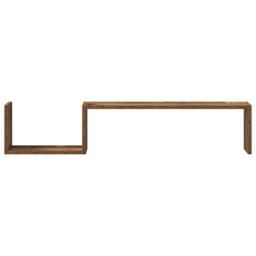 Berkfield Home Durable Wall Shelves 2 pcs Old Wood 100x15x20 cm Engineered Wood in Brown - Size: 100 x 15 x 20 cm - thumbnail 4