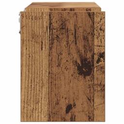 Berkfield Home Durable Wall Shelves 2 pcs Old Wood 100x15x20 cm Engineered Wood in Brown - Size: 100 x 15 x 20 cm - thumbnail 6