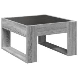 Berkfield Home Coffee Table with Infinity LED Grey Sonoma 50x53x30 cm - Size: 50 x 53 x 30 cm - thumbnail 8