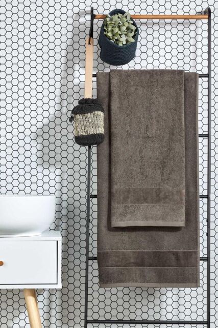 CHRISTY 'Prism' Bold Luxury 100% Turkish Cotton Towels in Charcoal - image 1