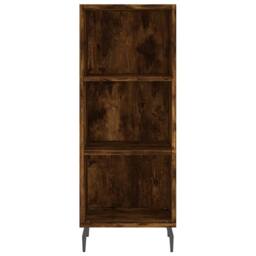 Berkfield Home Highboard Smoked Oak 34.5x34x180 cm Engineered Wood in Brown - thumbnail 6