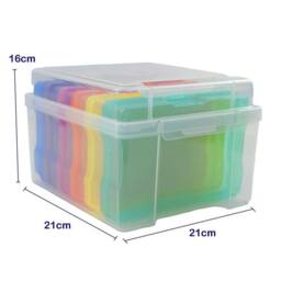 KORVIXA 5×7 Photo & Craft Storage Box Multicoloured in White - thumbnail 2