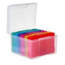KORVIXA 5×7 Photo & Craft Storage Box Multicoloured in White - thumbnail 1
