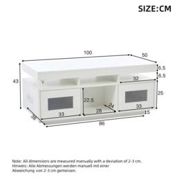 Matteo High Gloss White Coffee Table with LED Lights, USB & Storage - thumbnail 6
