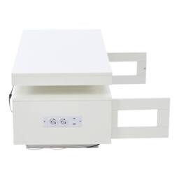 Matteo High Gloss White Coffee Table with LED Lights, USB & Storage - thumbnail 3