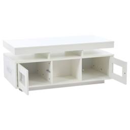 Matteo High Gloss White Coffee Table with LED Lights, USB & Storage - thumbnail 4