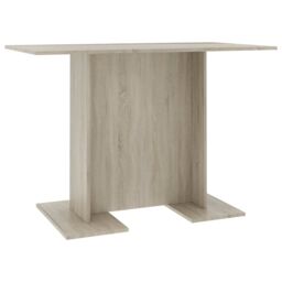Berkfield Home Dining Table Sonoma Oak 110x60x75 cm Engineered Wood in Brown - Size: 110 x 60 x 75 cm - thumbnail 2