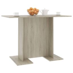Berkfield Home Dining Table Sonoma Oak 110x60x75 cm Engineered Wood in Brown - Size: 110 x 60 x 75 cm - thumbnail 5