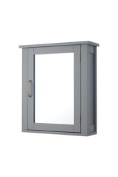 Teamson Home Mercer 46 x 53cm Removable Mirrored Wall Cabinet, Grey - Size: 45 cm width x 75 cm drop - thumbnail 1