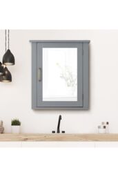 Teamson Home Mercer 46 x 53cm Removable Mirrored Wall Cabinet, Grey - Size: 45 cm width x 75 cm drop - thumbnail 3