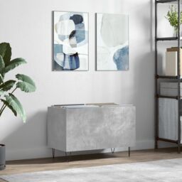 Berkfield Home Record Cabinet Concrete Grey 74.5x38x48 cm Engineered Wood