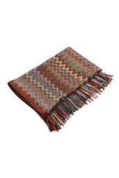 Living and Home Bohemian Sofa Throw Blanket with Tassels in Red - thumbnail 4