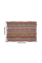 Living and Home Bohemian Sofa Throw Blanket with Tassels in Red - thumbnail 7