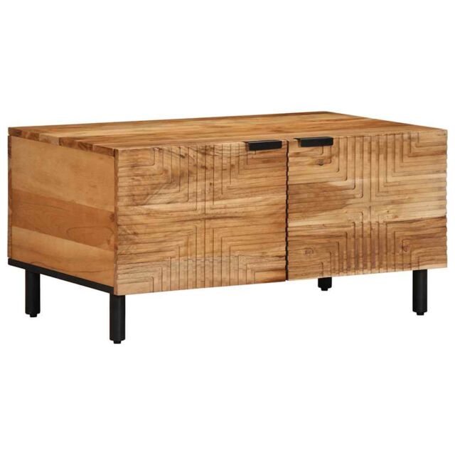Berkfield Home Coffee Table 80x50x40 cm Solid Wood Acacia in Brown - Size: 80 x 50 x 40 cm - image 1
