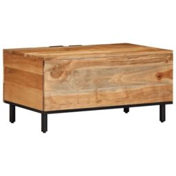 Berkfield Home Coffee Table 80x50x40 cm Solid Wood Acacia in Brown - Size: 80 x 50 x 40 cm - thumbnail 5