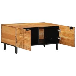 Berkfield Home Coffee Table 80x50x40 cm Solid Wood Acacia in Brown - Size: 80 x 50 x 40 cm - thumbnail 2