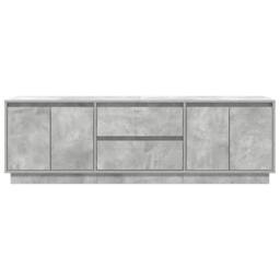 Berkfield Home TV Cabinet with LED Lights Concrete Grey 160.5x41x50 cm - thumbnail 7