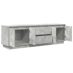 Berkfield Home TV Cabinet with LED Lights Concrete Grey 160.5x41x50 cm - thumbnail 6