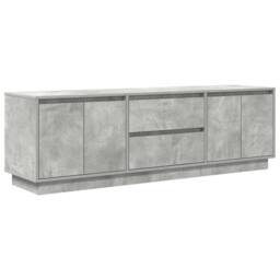 Berkfield Home TV Cabinet with LED Lights Concrete Grey 160.5x41x50 cm - thumbnail 3