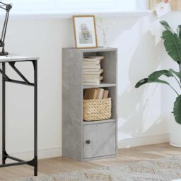 Berkfield Home Bookcase Concrete Grey 31x24x77 cm Engineered Wood - Size: 31 x 24 x 77 cm - thumbnail 3
