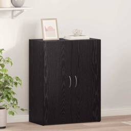 Berkfield Home Office Cabinet - Black Oak, 60 x 32 x 77.5 cm, Engineered Wood - Size: 60 x 32 x 77.5 cm - thumbnail 2