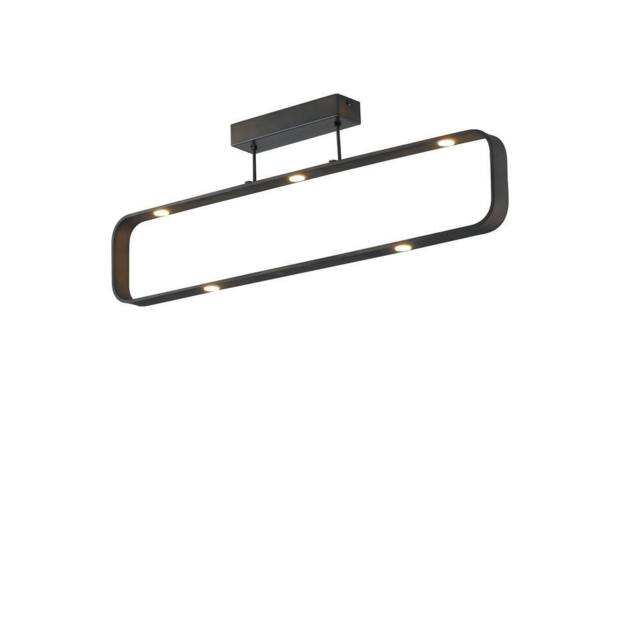 Netlighting Moka Integrated LED Dimmable Globe Bar Semi Flush Light Mocha 4000K in Brown