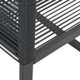 Berkfield Home Garden Chairs 2 pcs Black Poly Rattan - thumbnail 8