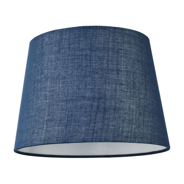 Happy Homewares Modern Linen Fabric Drum Lamp Shade for Table or Pendant in Midnight - Size: 10 inches - image 1
