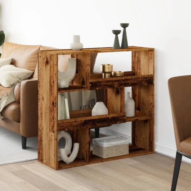 Berkfield Home Room Divider Old Wood 100x33x94.5 cm Engineered Wood in Brown - image 1