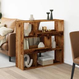 Berkfield Home Room Divider Old Wood 100x33x94.5 cm Engineered Wood in Brown - thumbnail 1