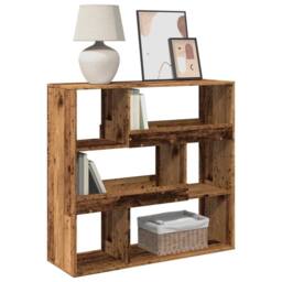 Berkfield Home Room Divider Old Wood 100x33x94.5 cm Engineered Wood in Brown - thumbnail 3