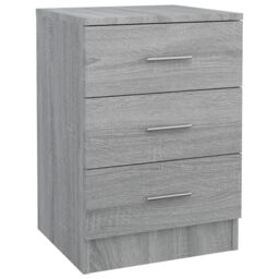 Berkfield Home Bedside Cabinet Grey Sonoma 38x35x56 cm Engineered Wood - Size: 38 x 35 x 56 cm - thumbnail 2