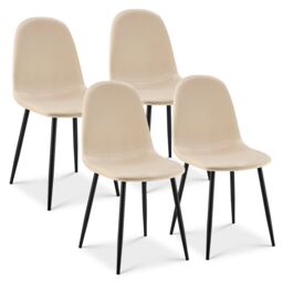 Bravich LTD Ron Velvet Dining Chair in Ivory - thumbnail 6
