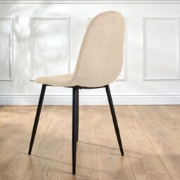 Bravich LTD Ron Velvet Dining Chair in Ivory - thumbnail 9