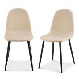 Bravich LTD Ron Velvet Dining Chair in Ivory - thumbnail 5