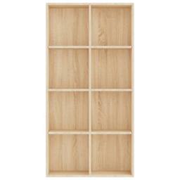 Berkfield Home Book Cabinet/Sideboard Sonoma Oak 66x30x130 cm Engineered Wood in Brown - Size: 66 x 30 x 130 cm - thumbnail 4